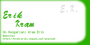 erik kram business card